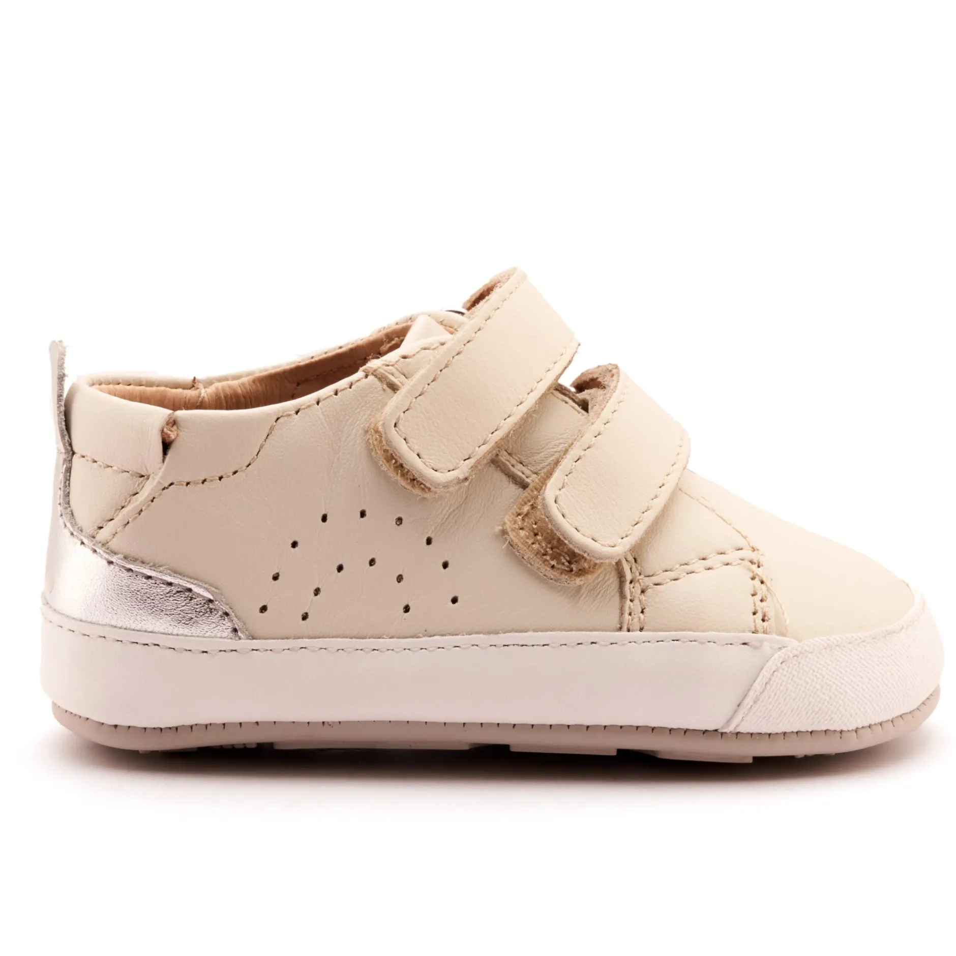 Old Soles Girl's Baby Tot Casual Shoes - Vanilla / Silver Online