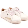 Old Soles Girl's Blade Runner Casual Shoes - Snow / Lilium / Glam Gold Clearance