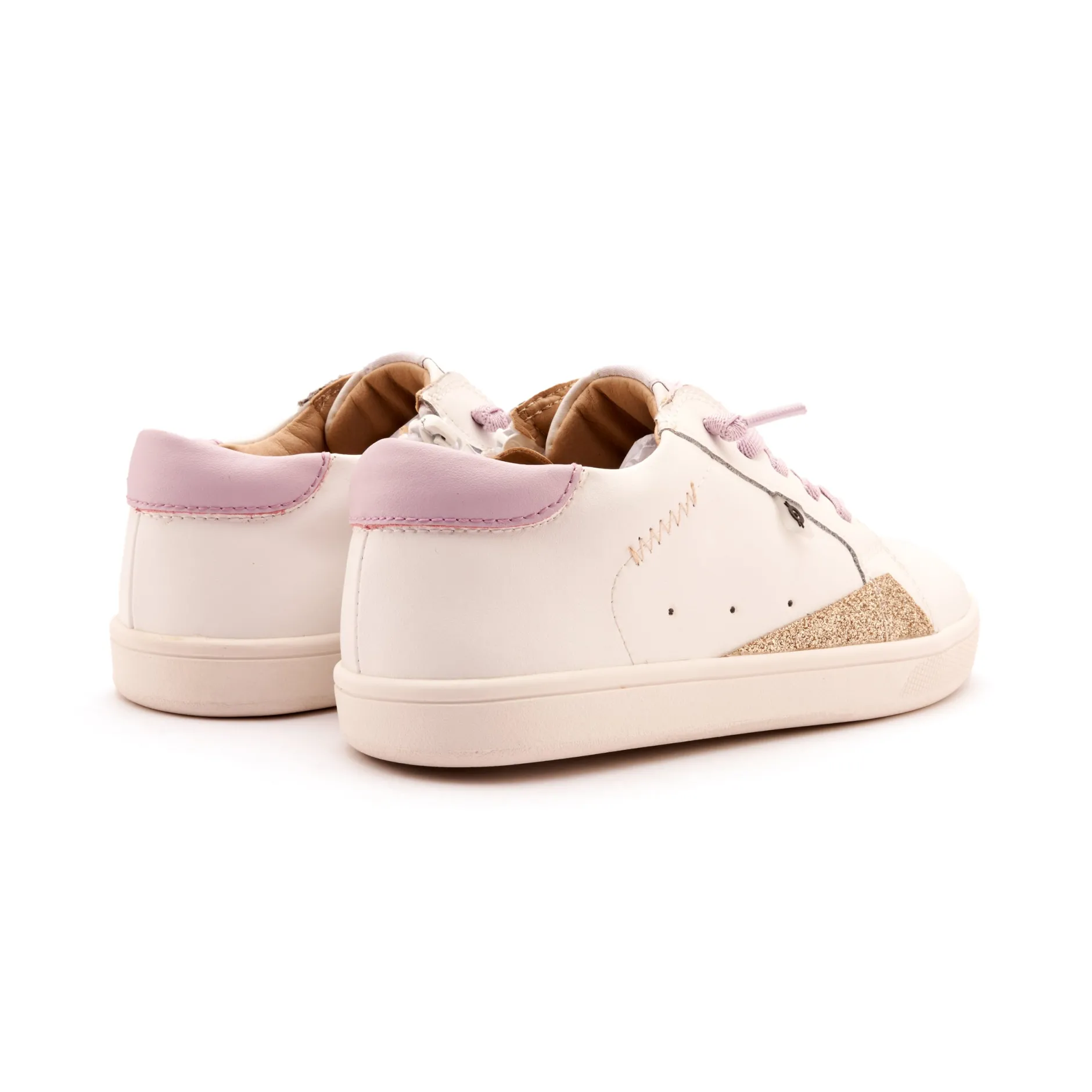 Old Soles Girl's Blade Runner Casual Shoes - Snow / Lilium / Glam Gold Clearance