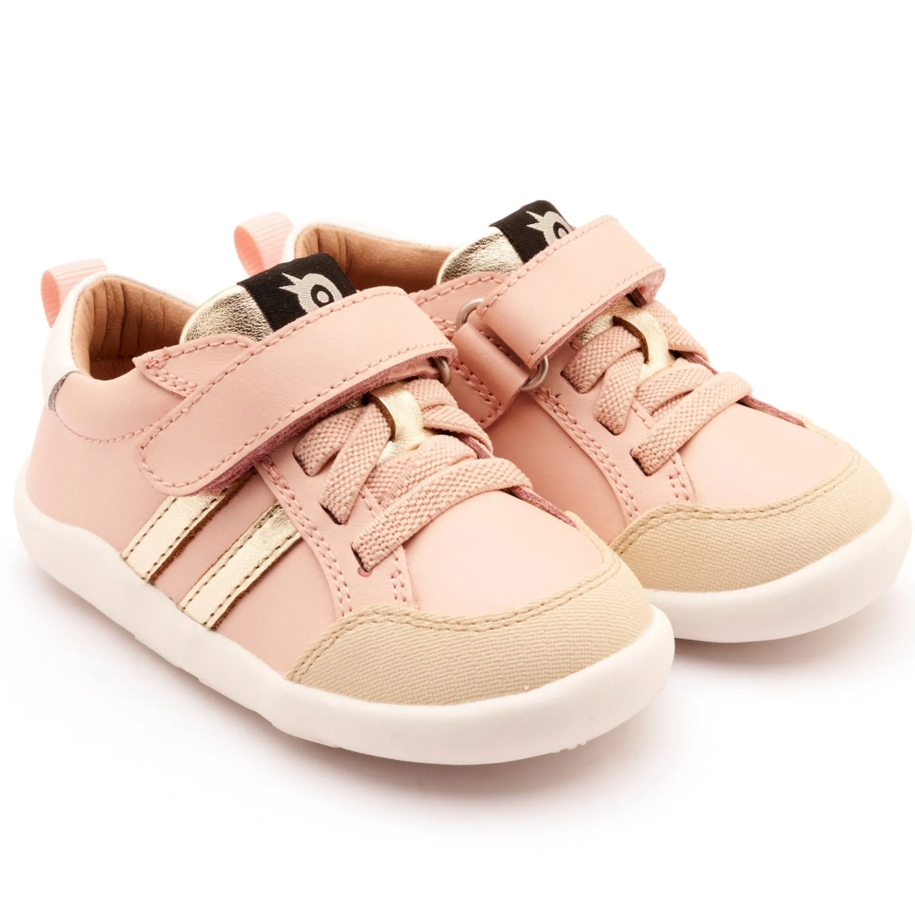 Old Soles Girl's Bowler Ground Casual Shoes - Powder Pink / Gold / Snow Sale