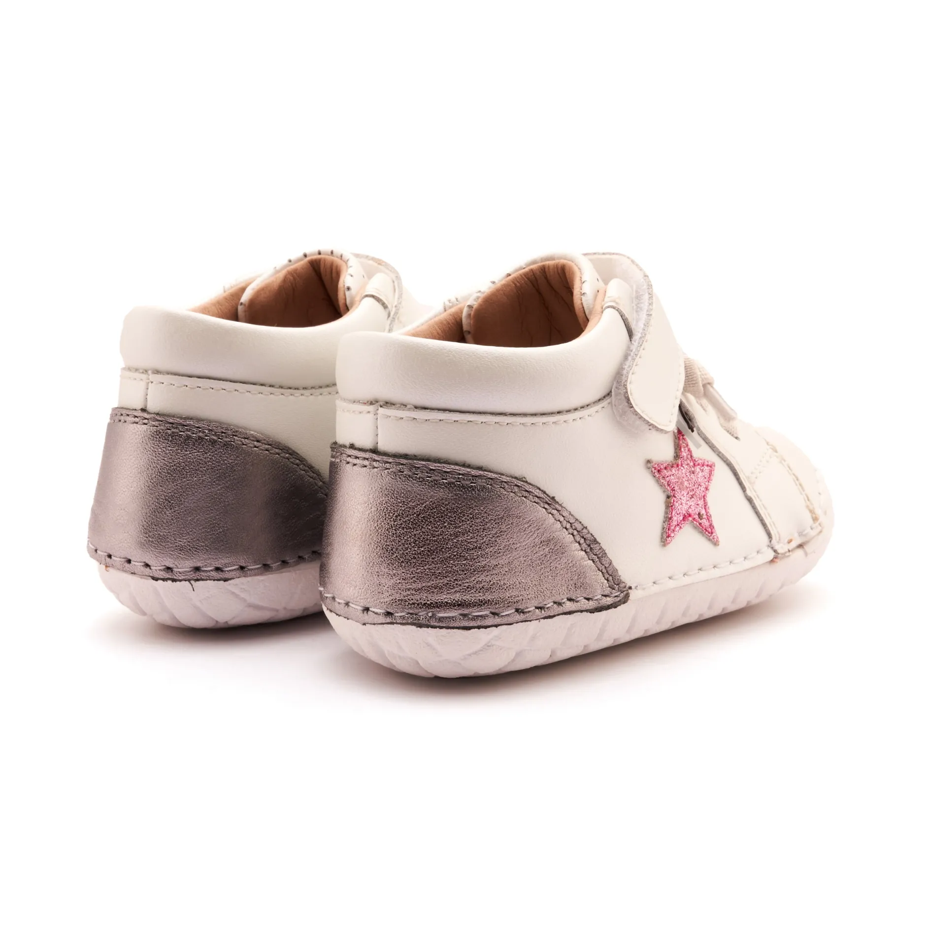 Old Soles Girl's Champster Pave Casual Shoes - Nacardo Blanco / Rich Silver / Glam Pink Sale