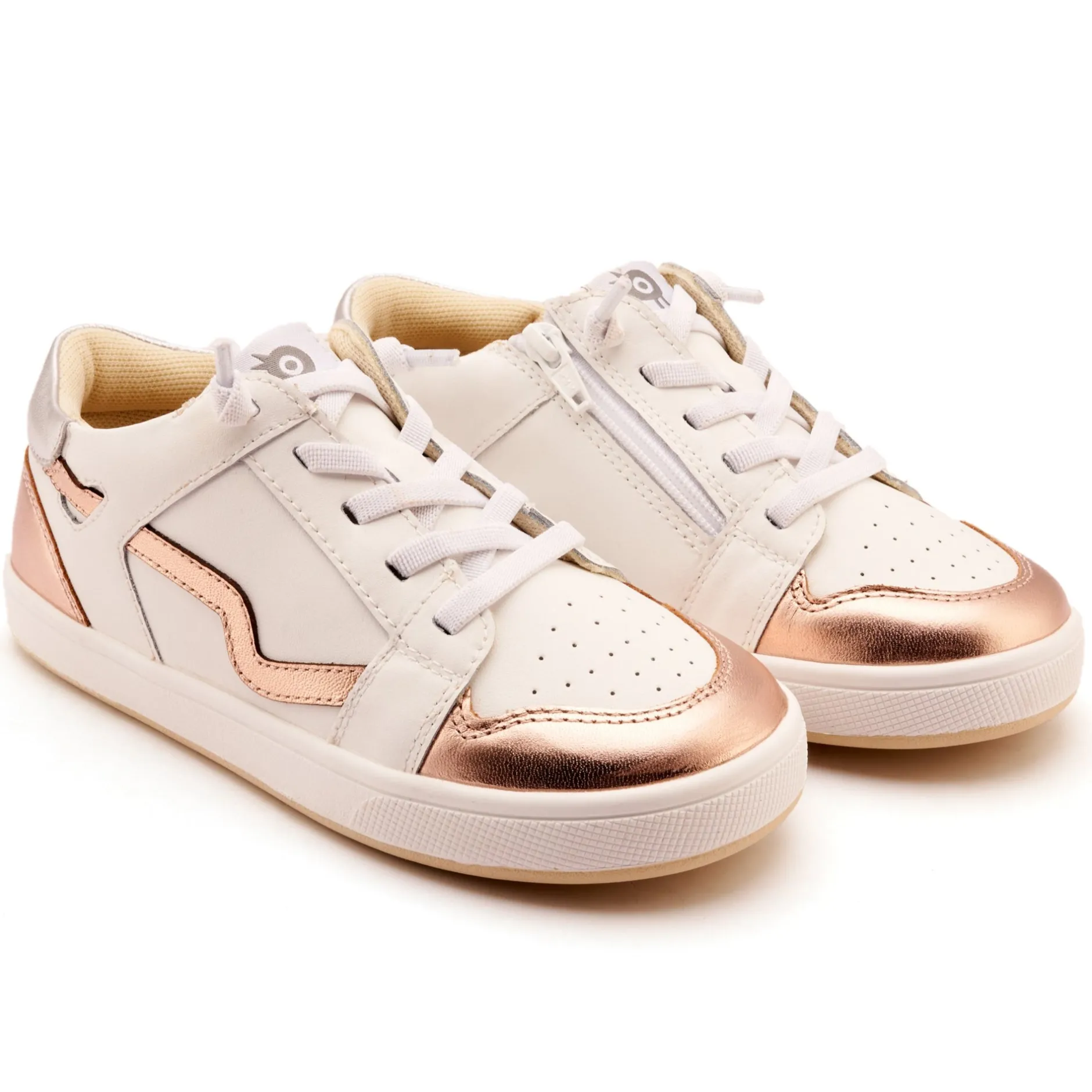 Old Soles Girl's Field Runner Casual Shoes - Snow / Copper / Silver Fashion