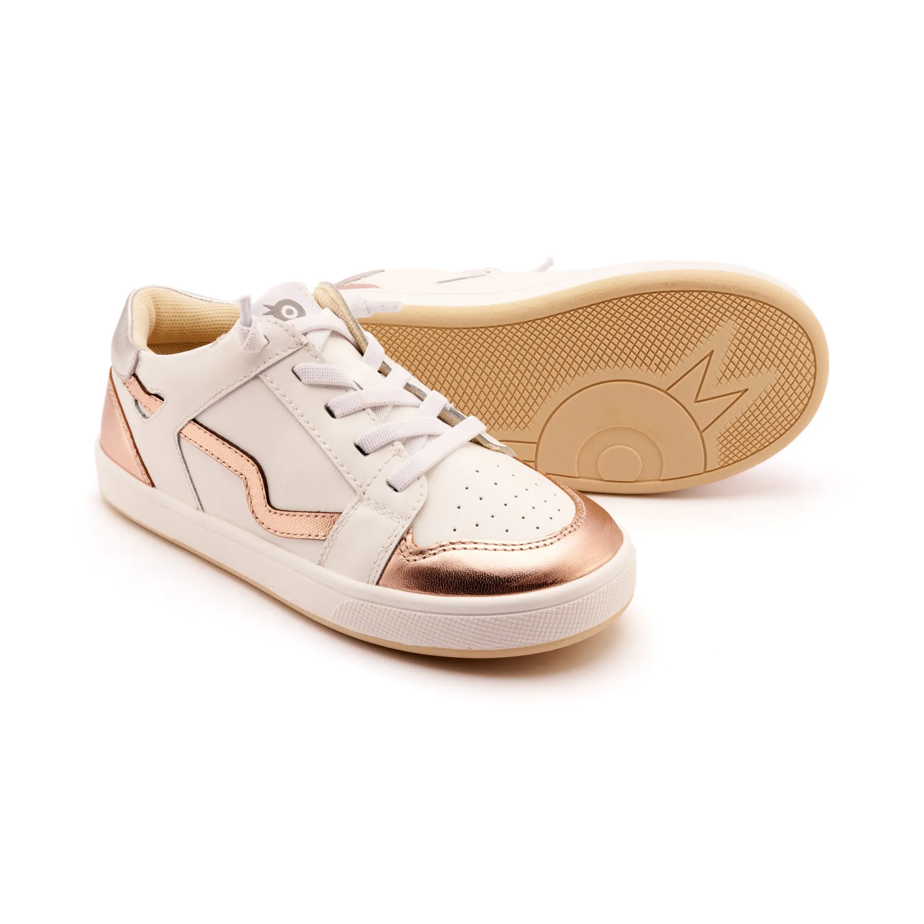 Old Soles Girl's Field Runner Casual Shoes - Snow / Copper / Silver Fashion