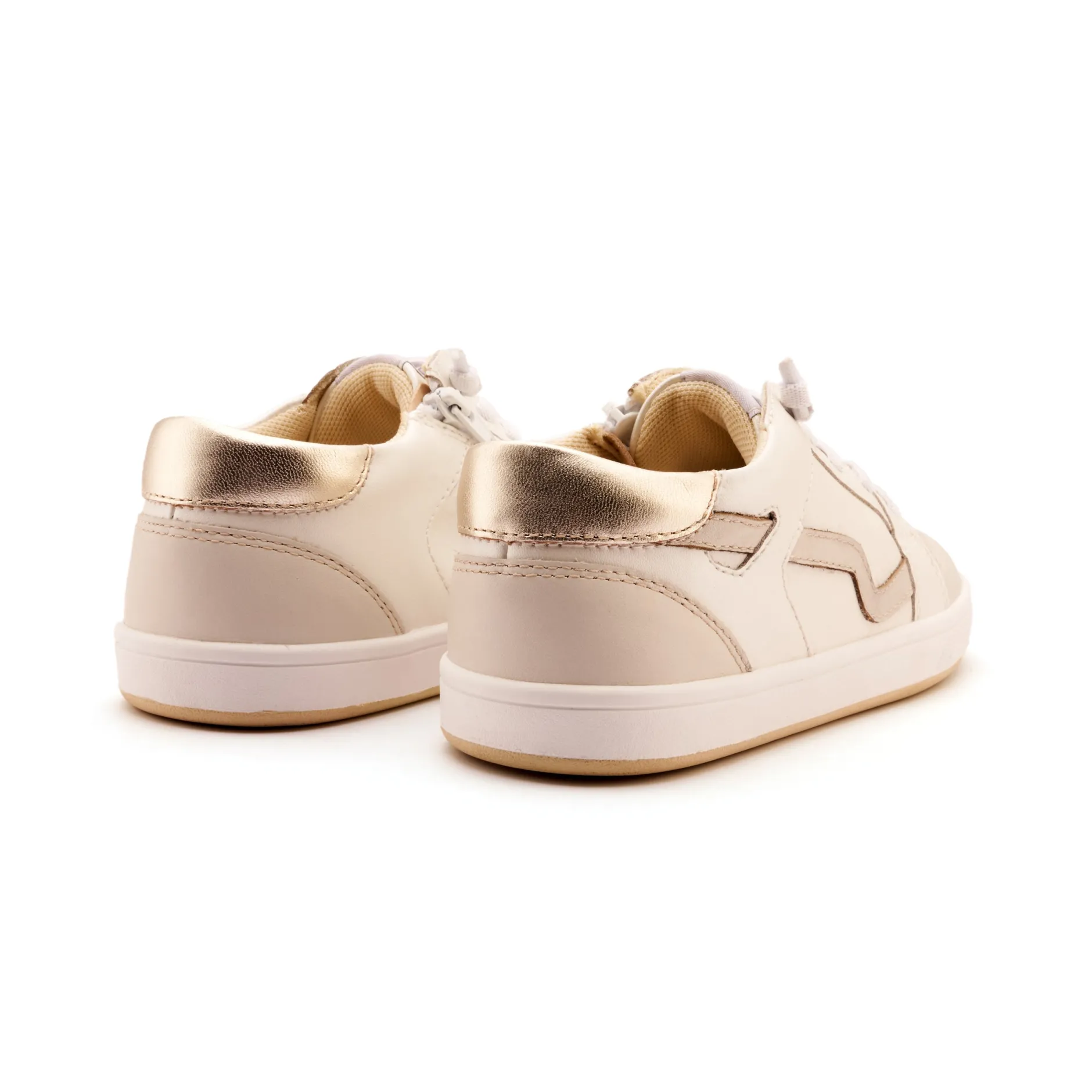 Old Soles Girl's Field Runner Casual Shoes - Nacardo Blanco / Vanilla / Gold New