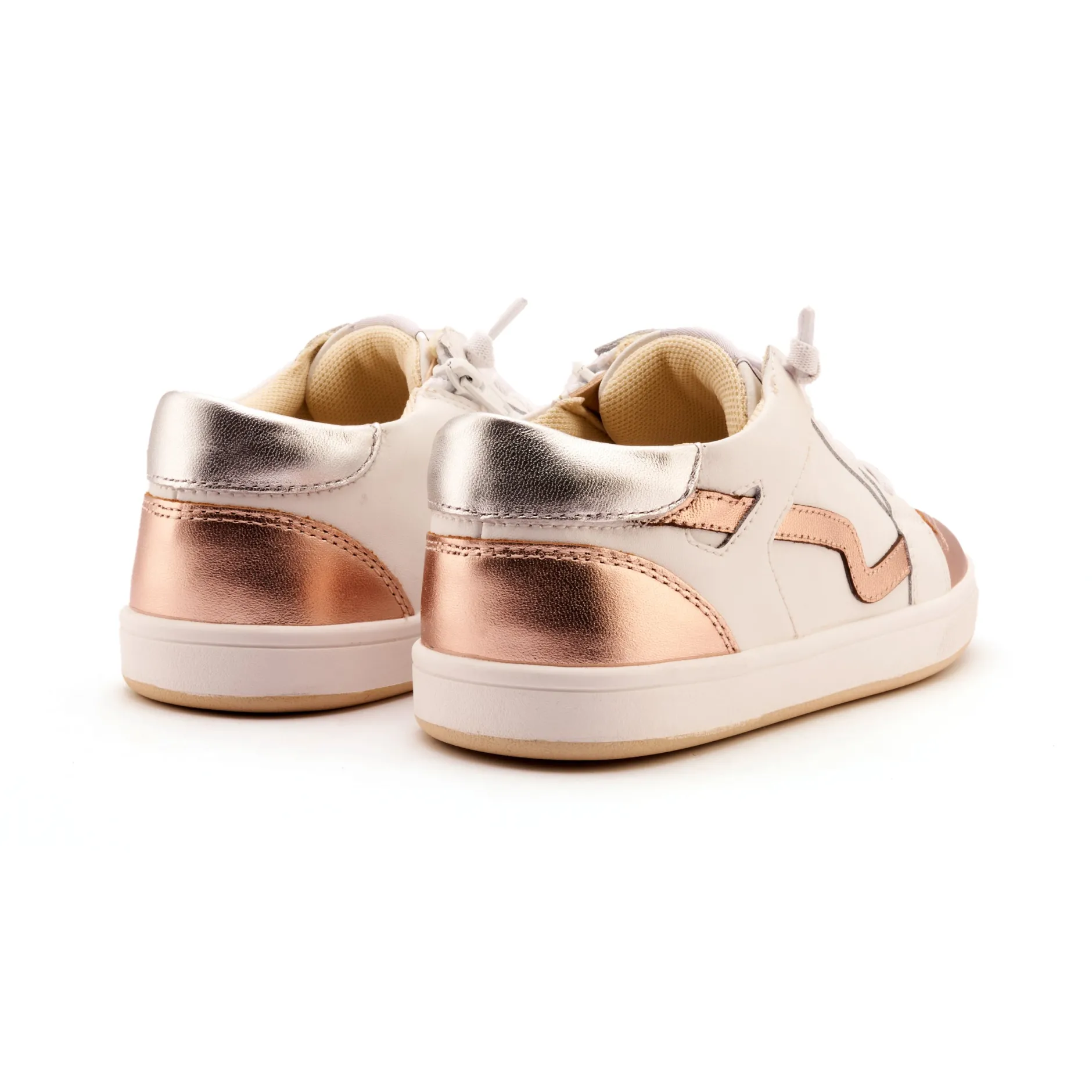 Old Soles Girl's Field Runner Casual Shoes - Snow / Copper / Silver Fashion