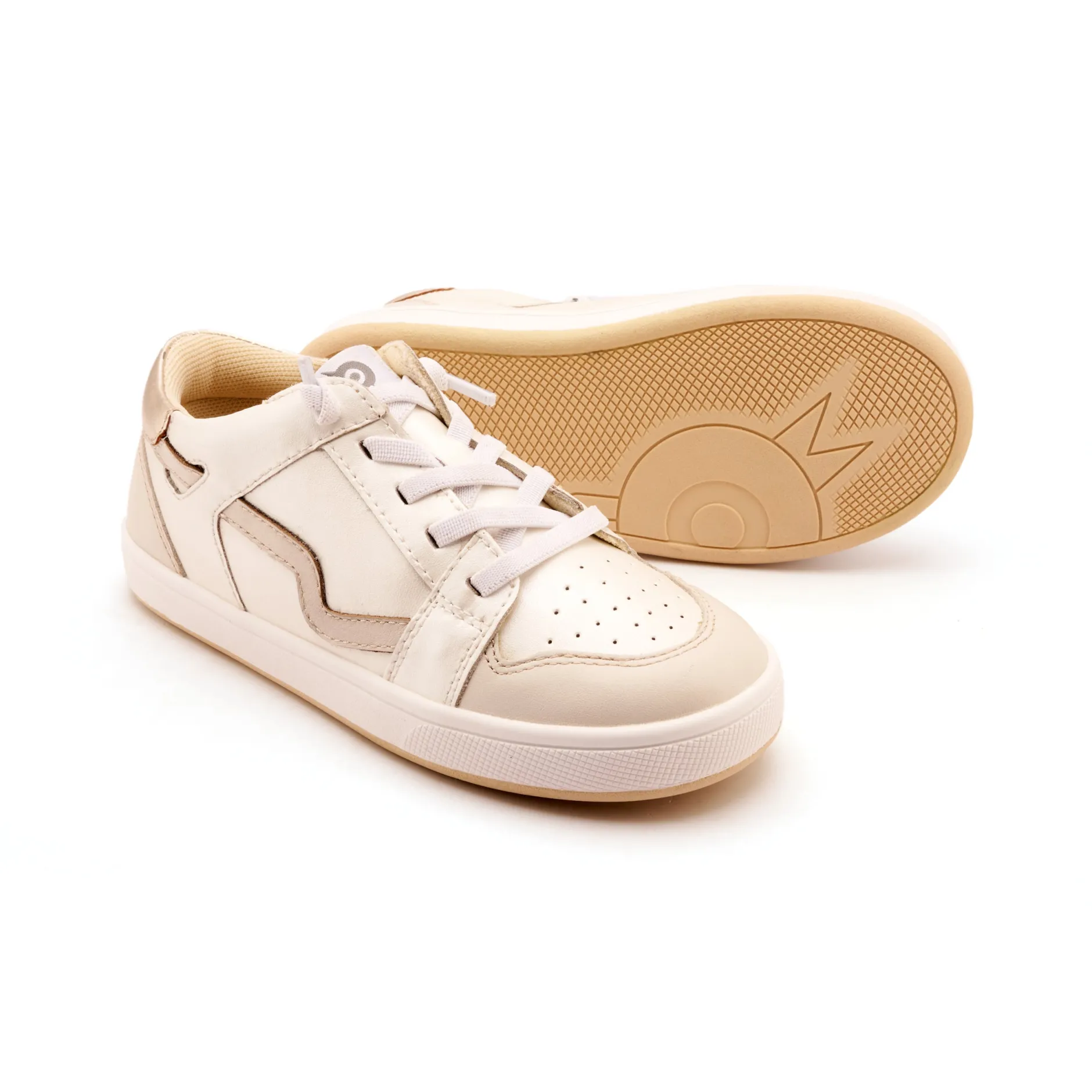 Old Soles Girl's Field Runner Casual Shoes - Nacardo Blanco / Vanilla / Gold New
