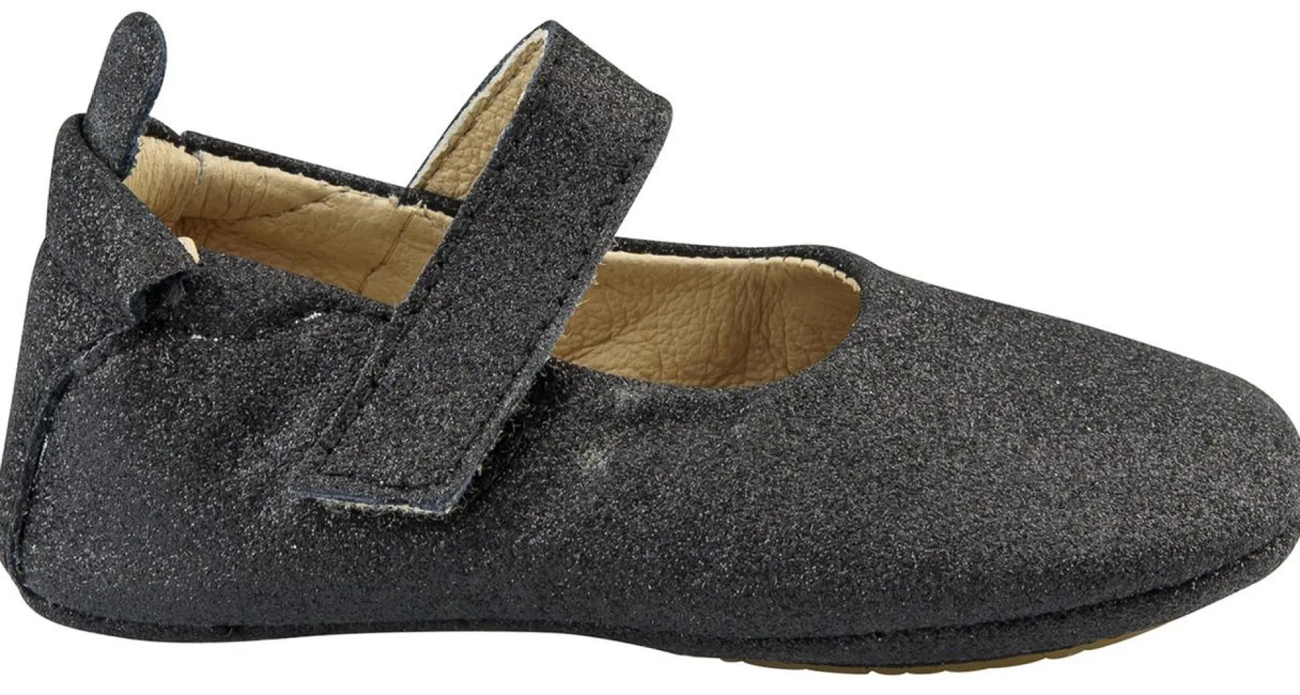 Old Soles Girl's Gabrielle Premium Leather First Walker Mary Janes, Black Glam Clearance