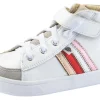 Old Soles Girl's High-Top-RB Leather Sneakers, Snow/Copper Discount