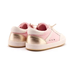 Old Soles Girl's Jet Casual Shoes - Light Pink Canvas / Snow / Gold Fashion