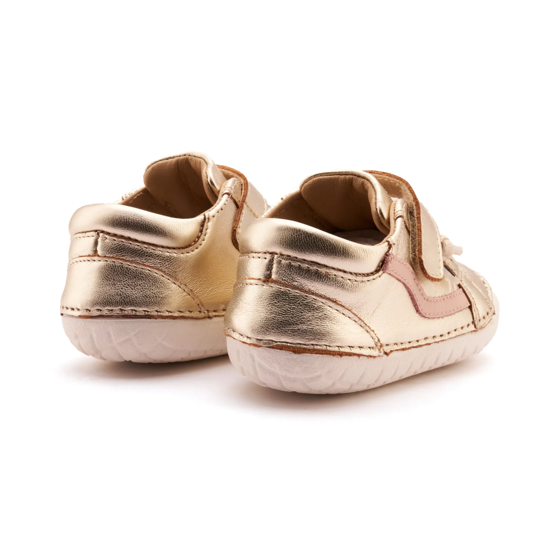 Old Soles Girl's Pave Squiggle Casual Shoes - Gold / Powder Pink Hot