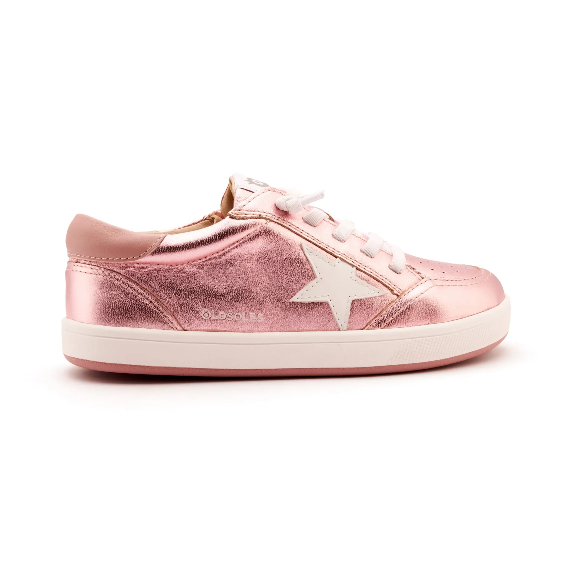 Old Soles Girl's Platinum Runner Casual Shoes - Pink Frost / Snow / Kiss Fashion