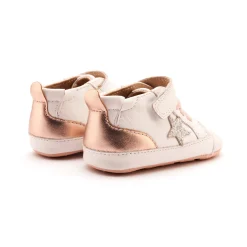 Old Soles Girl's Platinum Bub Casual Shoes - Snow / Glam Argent / Copper New
