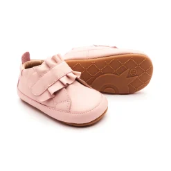Old Soles Girl's 0087R Frilly Baby Casual Shoes - Powder Pink / Gum Sole Hot