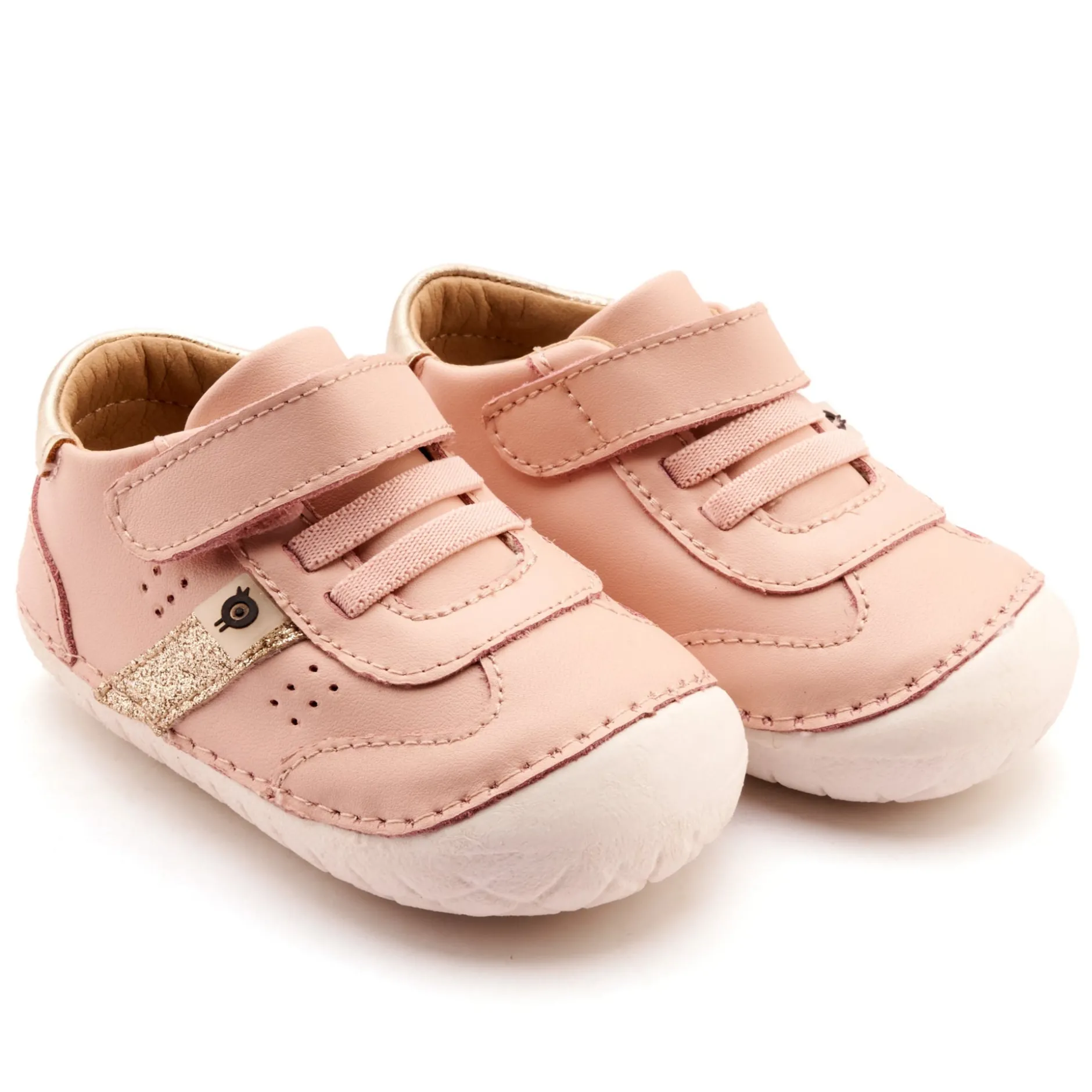 Old Soles Girl's Roady Pave Casual Shoes - Powder Pink / Glam Gold / Gold Hot