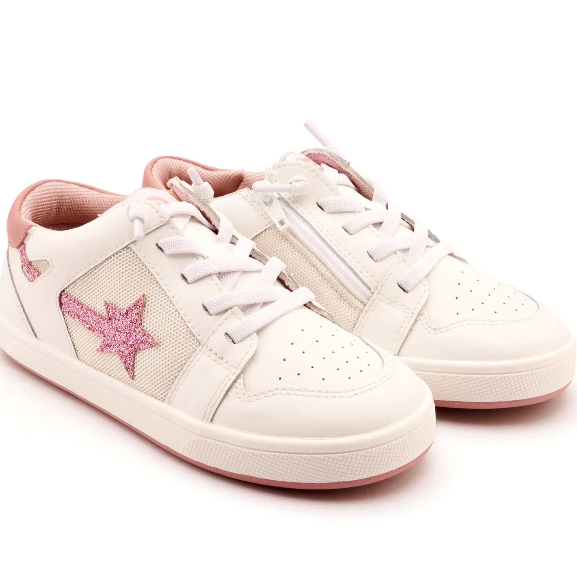 Old Soles Girl's Star Runner Casual Shoes - Snow / Glam Pink / Kiss / Light Pink Online