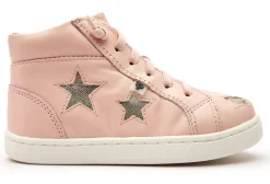 Old Soles Girl's Starey High Top Sneaker, Powder Pink/Gold Sale