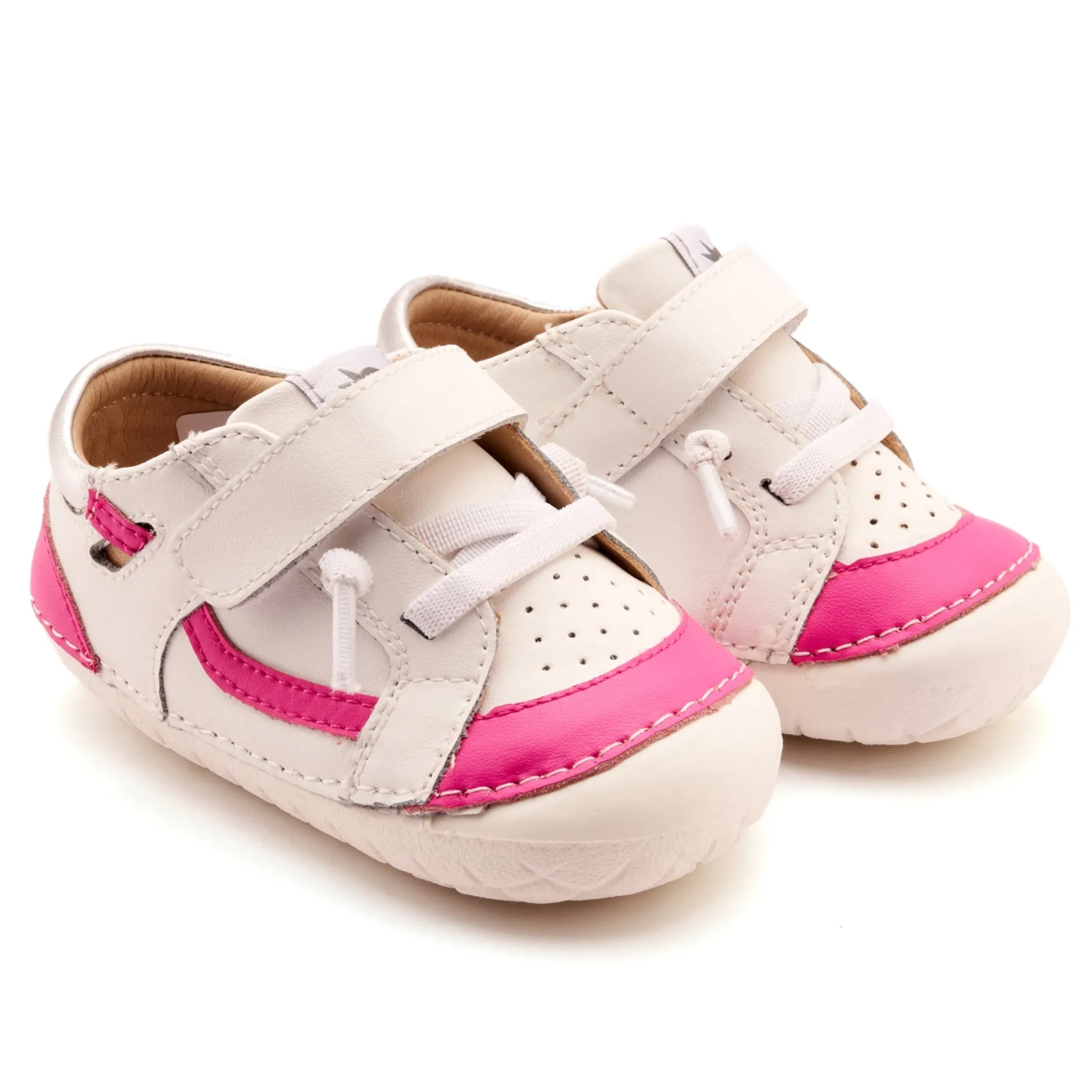 Old Soles Girl's Windy Pave Casual Shoes - Snow / Rosy / Silver Clearance