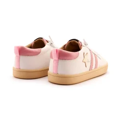 Old Soles Girl's WOS Runner Casual Shoes - Snow / Gold / Pearlised Pink Clearance