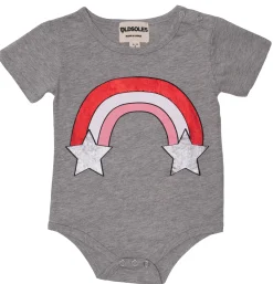 Old Soles Rainbow Starburst Bodysuit Grey Marl , Grey Sale