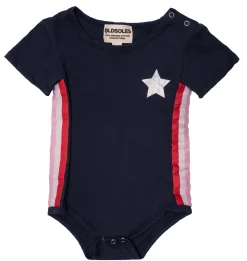 Old Soles Rainbow Stripe Bodysuit, Navy Fashion