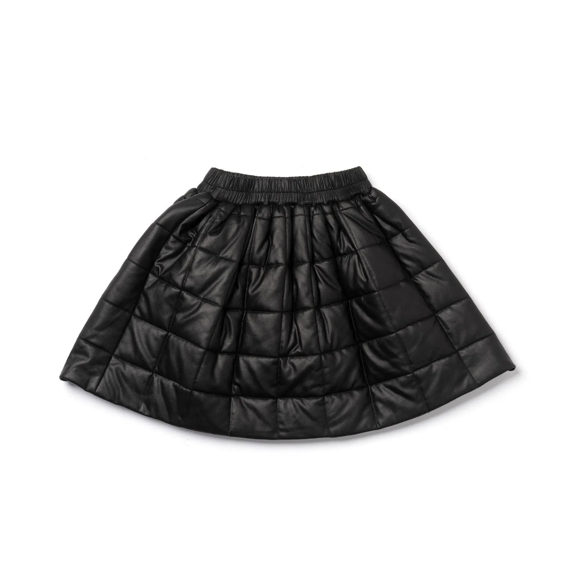 OMAMImini Quilted Faux Leather Skirt - Black Outlet