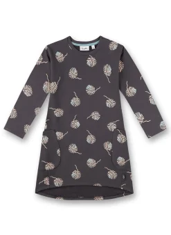Sanetta Girl's Dark Grey Print Dress Discount