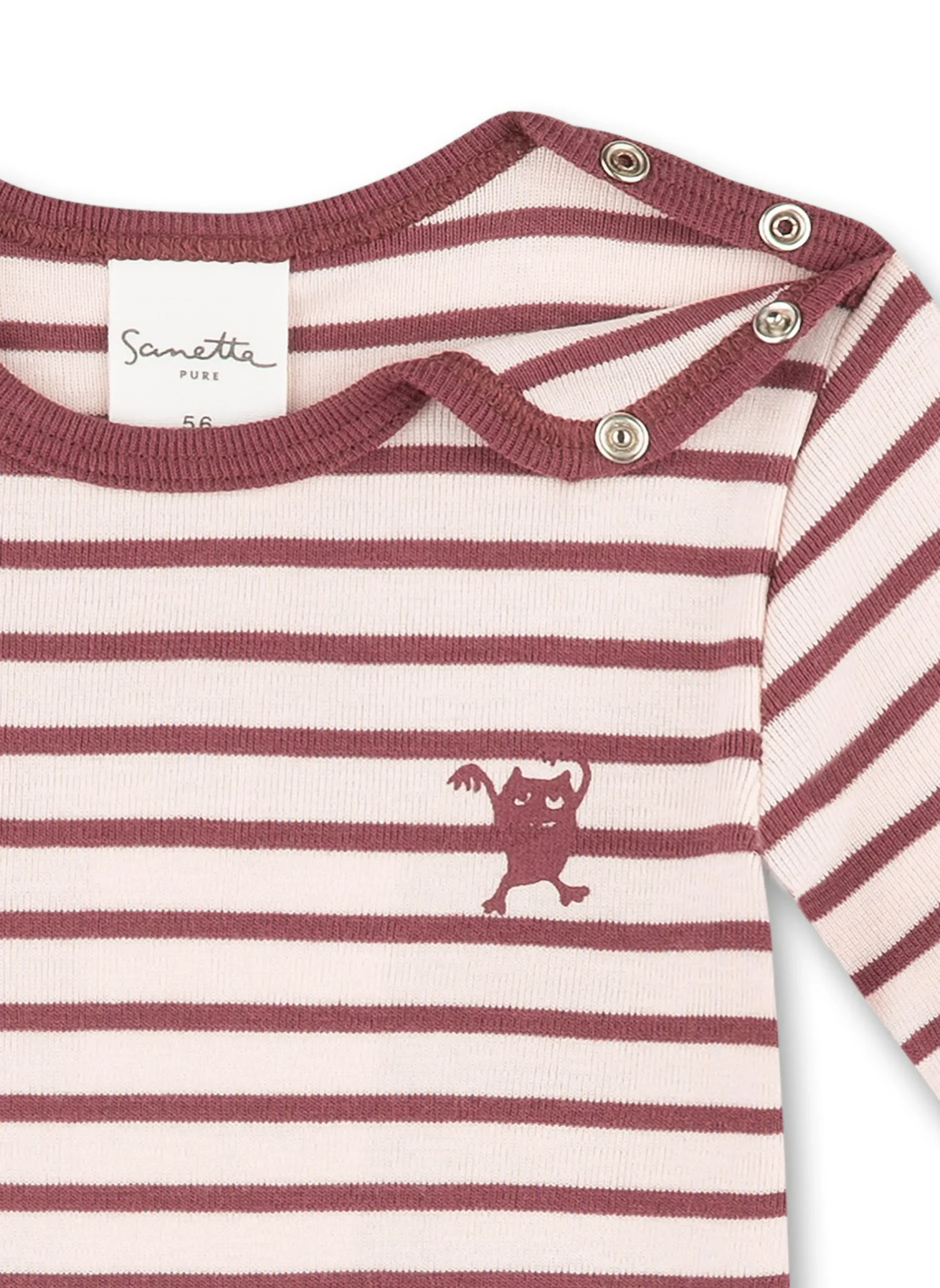 Sanetta Pink Stripe Bodysuit New