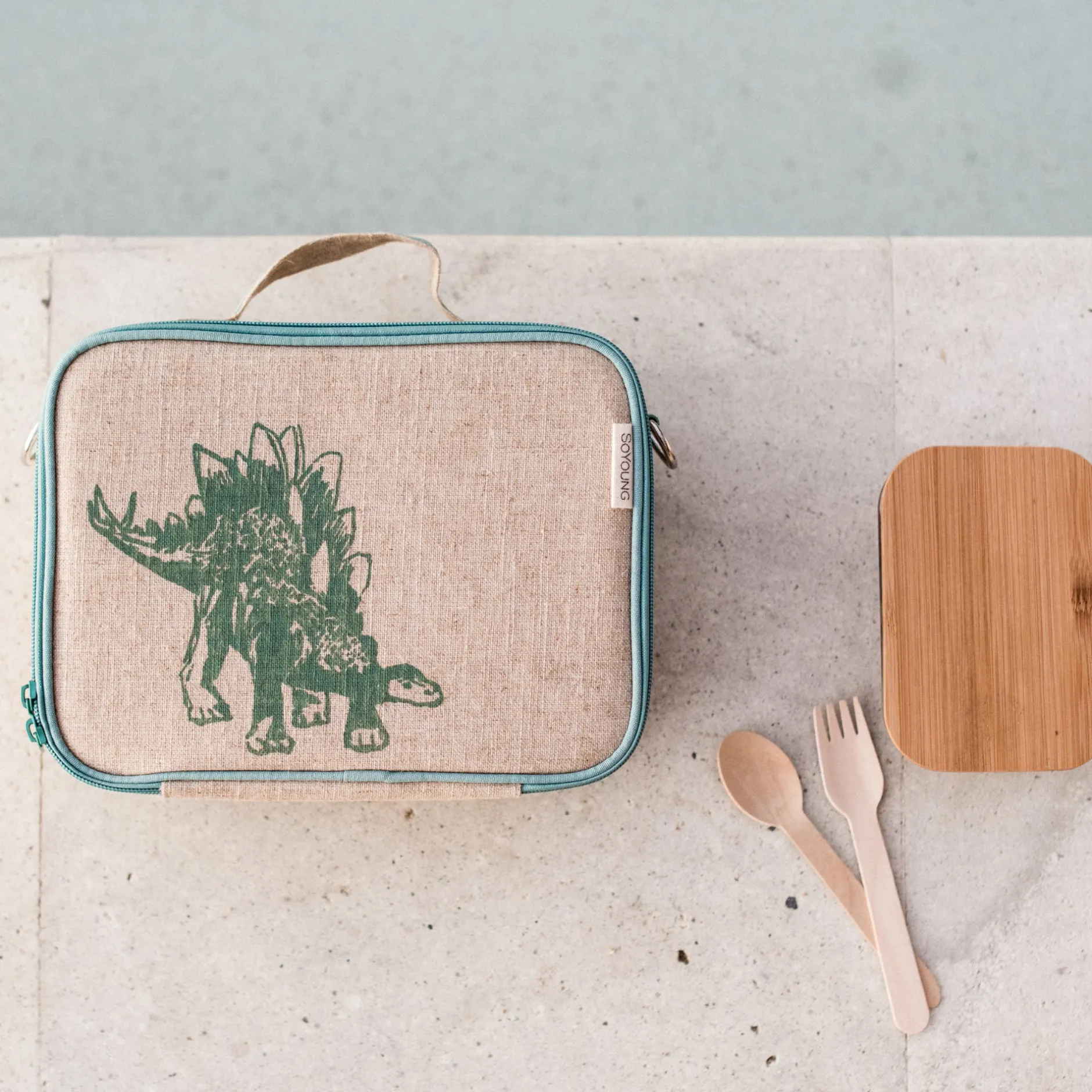 SoYoung Green Stegosaurus Lunchbox for Kids Outlet