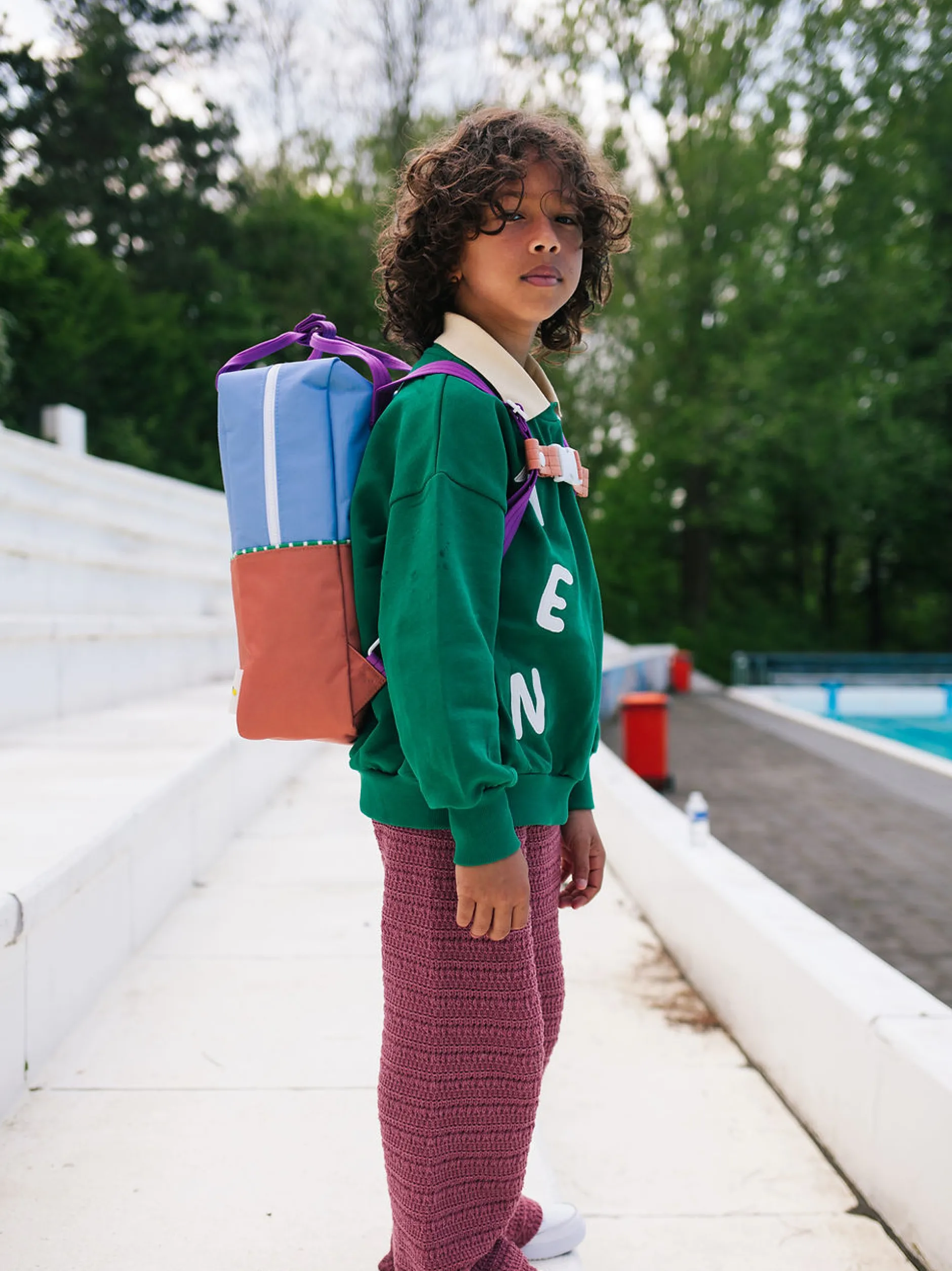 Sticky Lemon Better Together Colorblocking Large Backpack - Badminton Blue / Leather Ball Sale