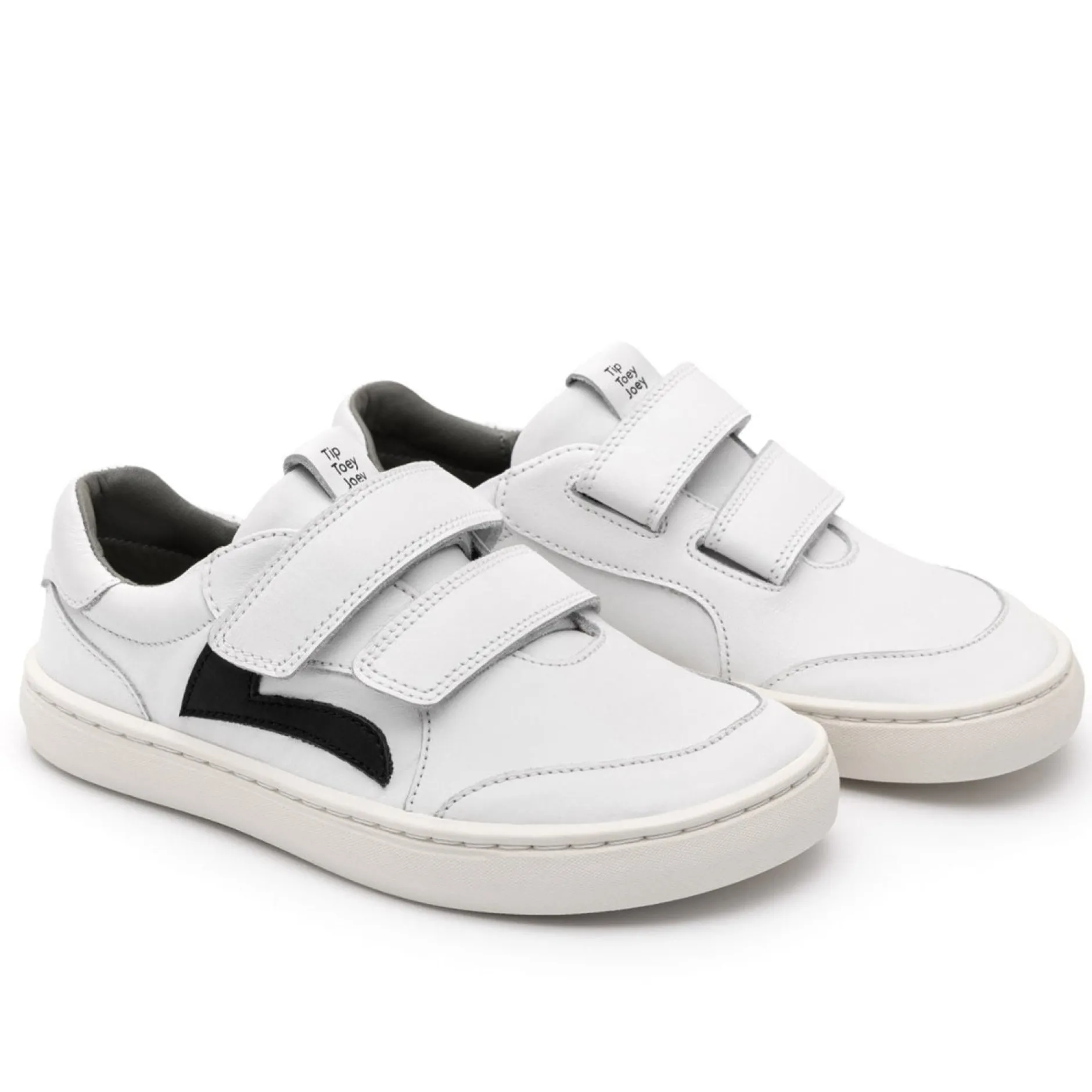 Tip Toey Joey Boy's And Girl's Landy Sneakers - White / Black Discount