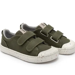 Tip Toey Joey Boy's And Girl's Ramp Green Sneakers - Verde Musgo Eco Canvas Hot