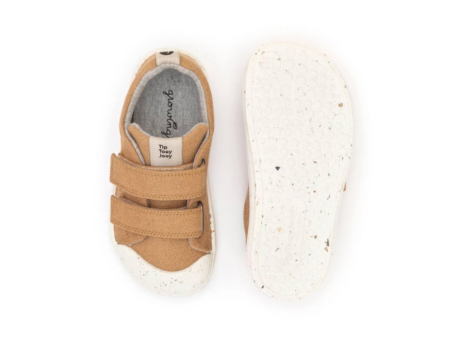 Tip Toey Joey Boy's and Girl's Ramp Green Sneakers - Natural Organic Canvas Sale