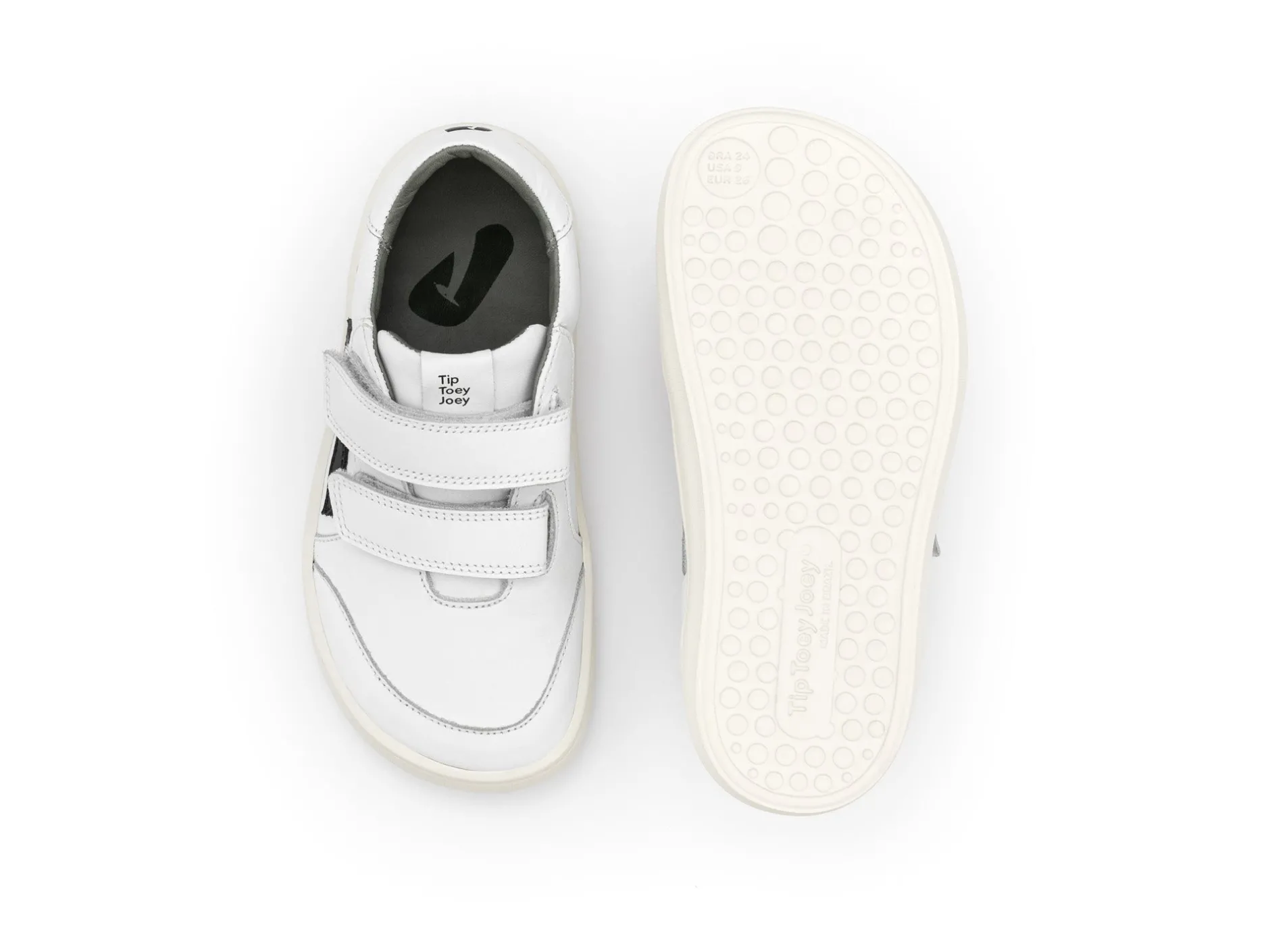 Tip Toey Joey Boy's And Girl's Landy Sneakers - White / Black Discount