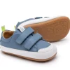 Tip Toey Joey Boy's Bossy Sneakers - Denim / White Best