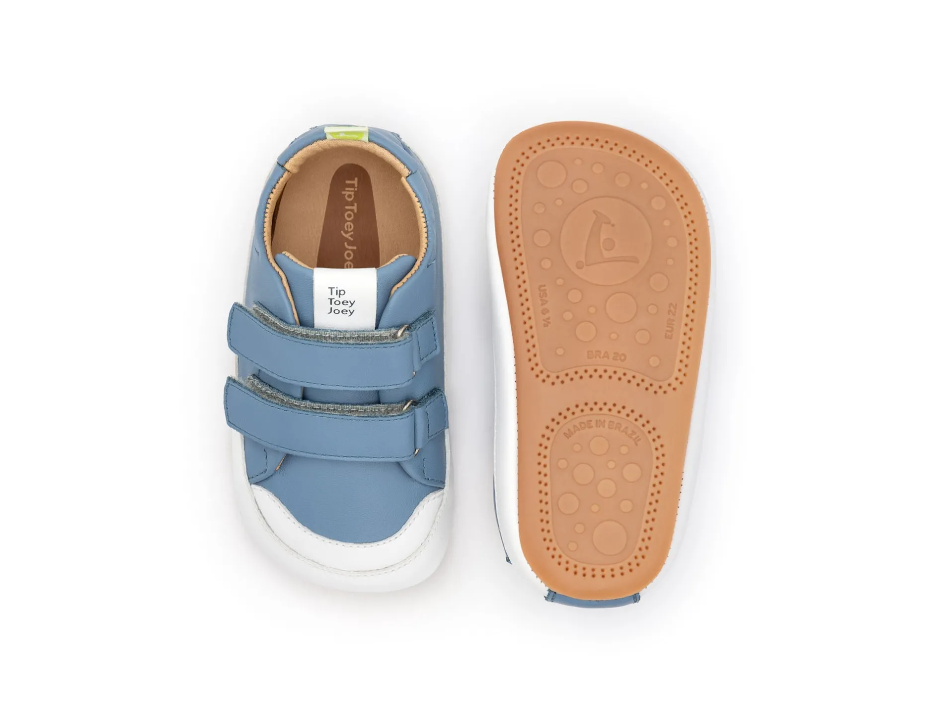 Tip Toey Joey Boy's Bossy Sneakers - Denim / White Best