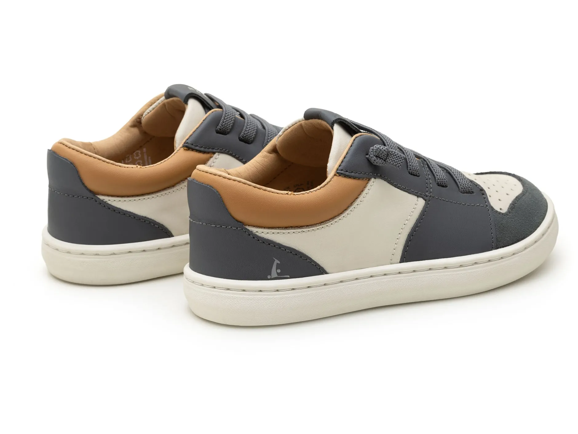 Tip Toey Joey Boy's Ollie Casual Shoes - Tapioca / Slate Blue / Hay Discount
