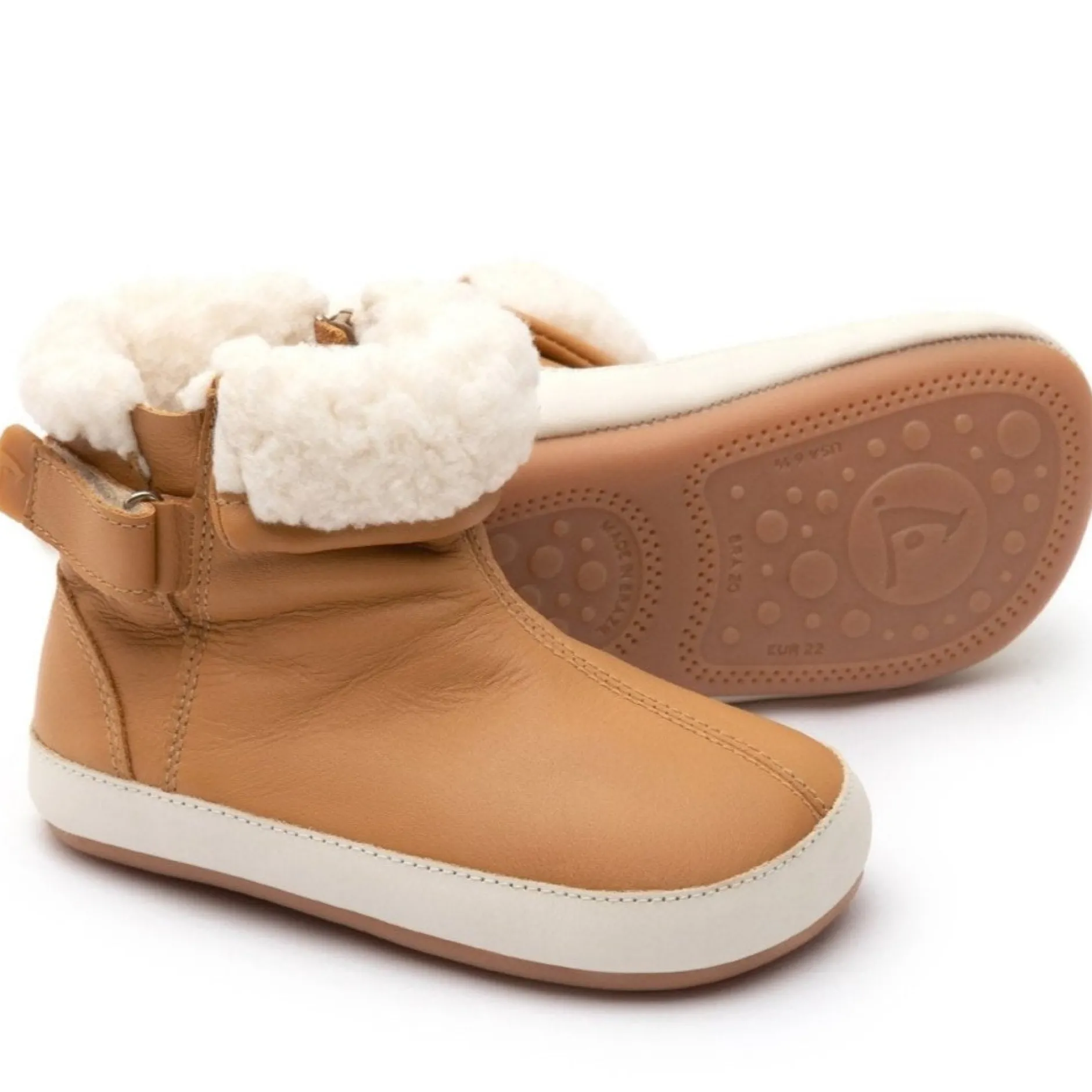 Tip Toey Joey Girl's and Boy's Dobby Boots - Hay / Tapioca Best