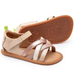 Tip Toey Joey Girl's Criss Cross Sandals - Pink Pearl / White Dream / Pink Dream New