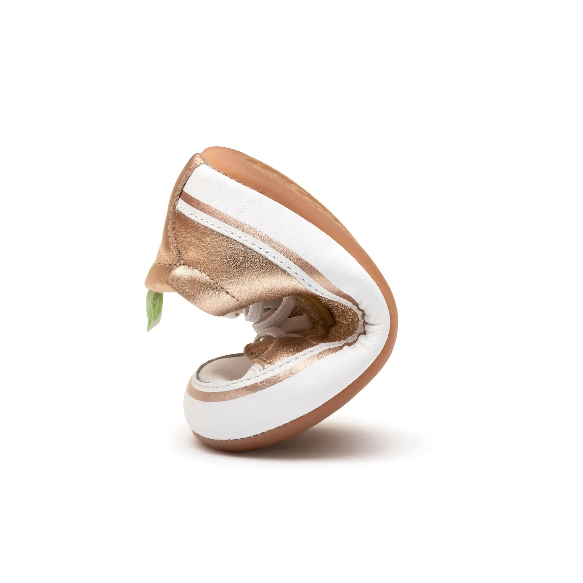 Tip Toey Joey Girl's Funky Sneakers - Metallic Salmon / White Sale