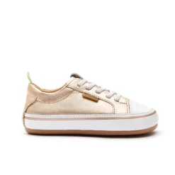Tip Toey Joey Girl's Funky Sneakers - Metallic Salmon / White Sale