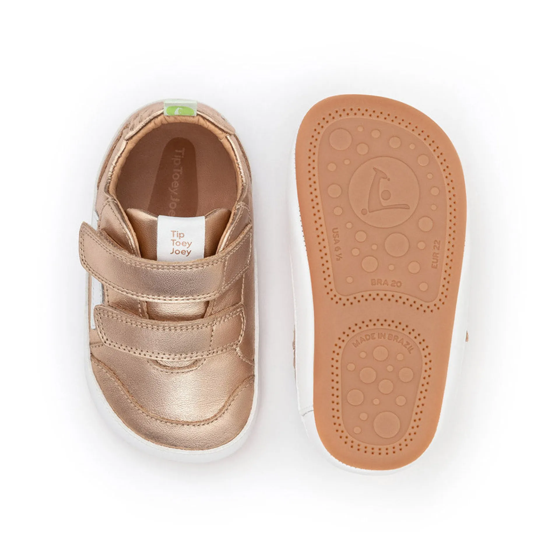 Tip Toey Joey Girl's Landy Sneakers - Metallic Salmon / White / Metallic Salmon Fashion