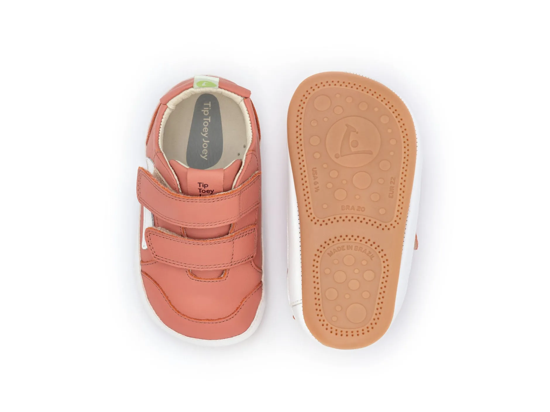 Tip Toey Joey Girl's Landy Sneakers - Rosa Seco / White Clearance