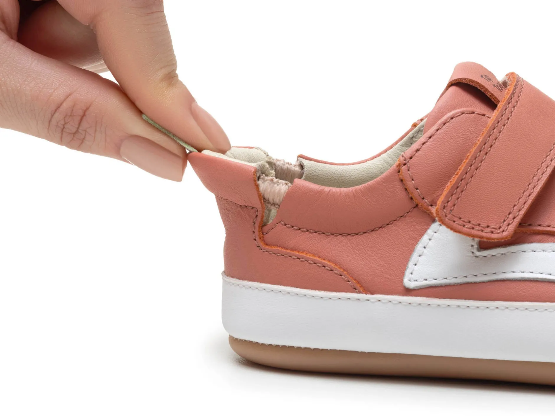 Tip Toey Joey Girl's Landy Sneakers - Rosa Seco / White Clearance