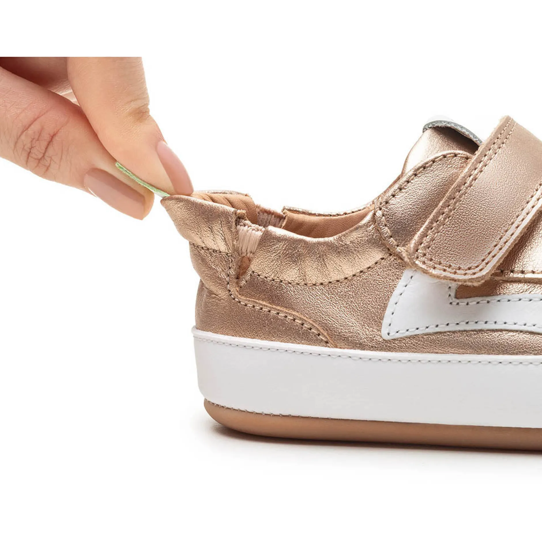Tip Toey Joey Girl's Landy Sneakers - Metallic Salmon / White / Metallic Salmon Fashion