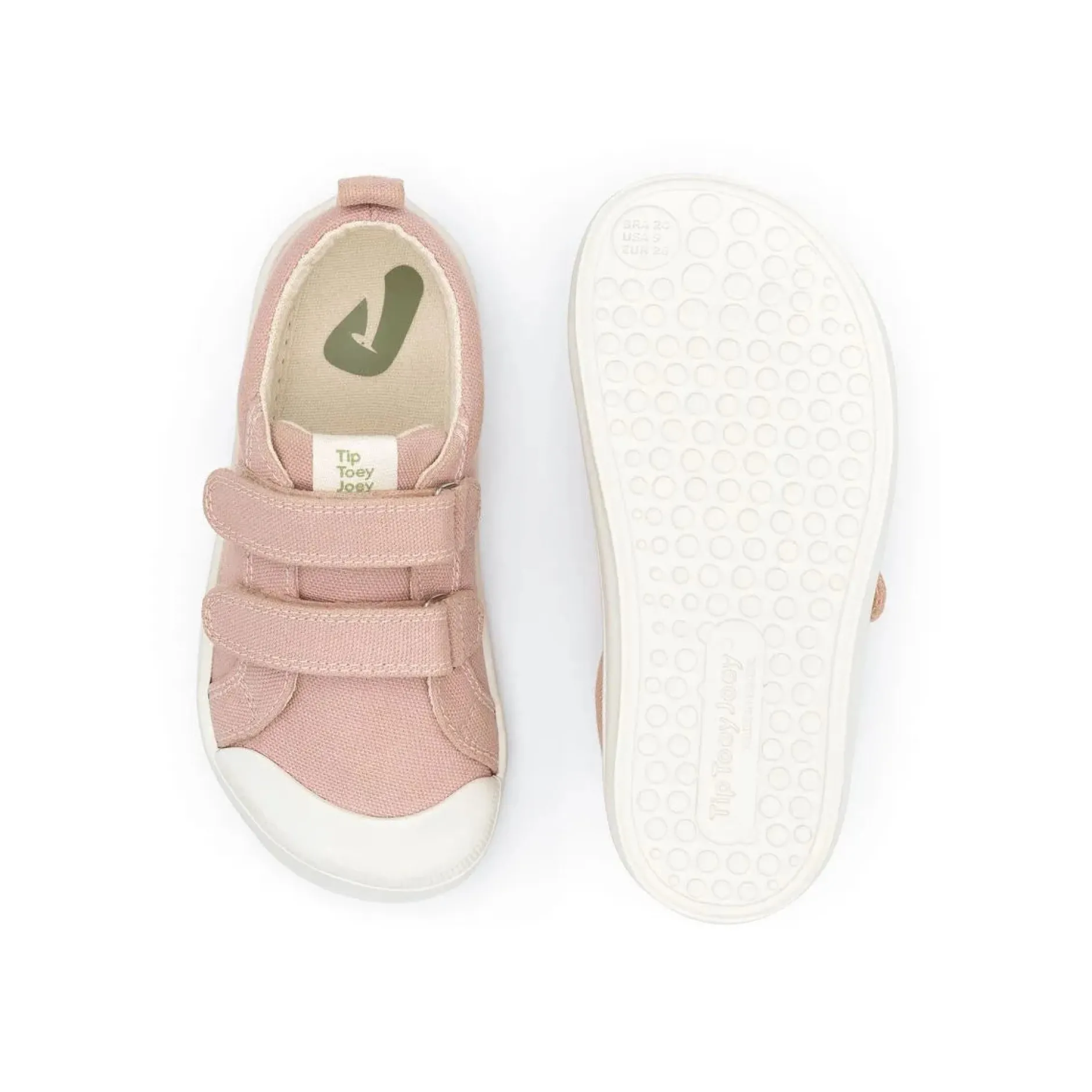Tip Toey Joey Girl's Ramp Green Sneakers - Lona Rosa Quartzo Clearance