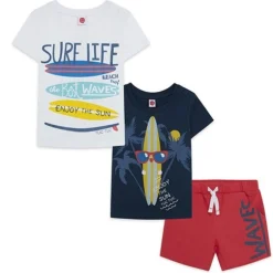 Tuc Tuc Surf Themed 3 Piece Shorts Set Best
