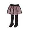 Tutto Piccolo 2440 Anthracite Overlay Skirt - Anthracite/Pink Outlet