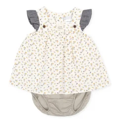 Tutto Piccolo 1795 Dress with Briefs - Chemical White Hot