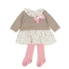 Tutto Piccolo 9400 Dress With Tights - Mink Best