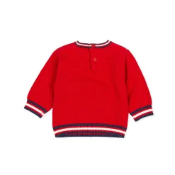 Tutto Piccolo 9815 Jersey Tricot Knitted Jumper - Red Outlet